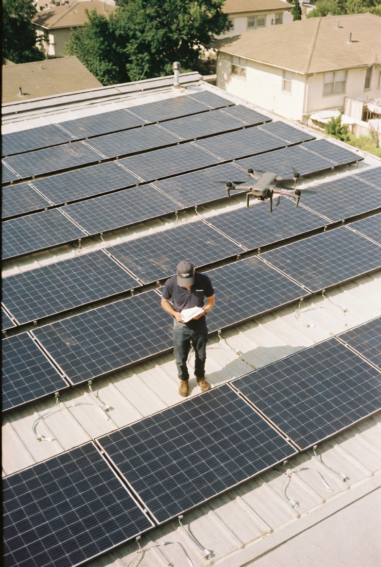 Drone-based roof inspection of a residential home